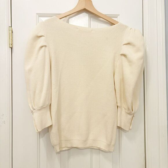 ba&sh Harris Sweater Ivory Size M $250.00 - Picture 5 of 9